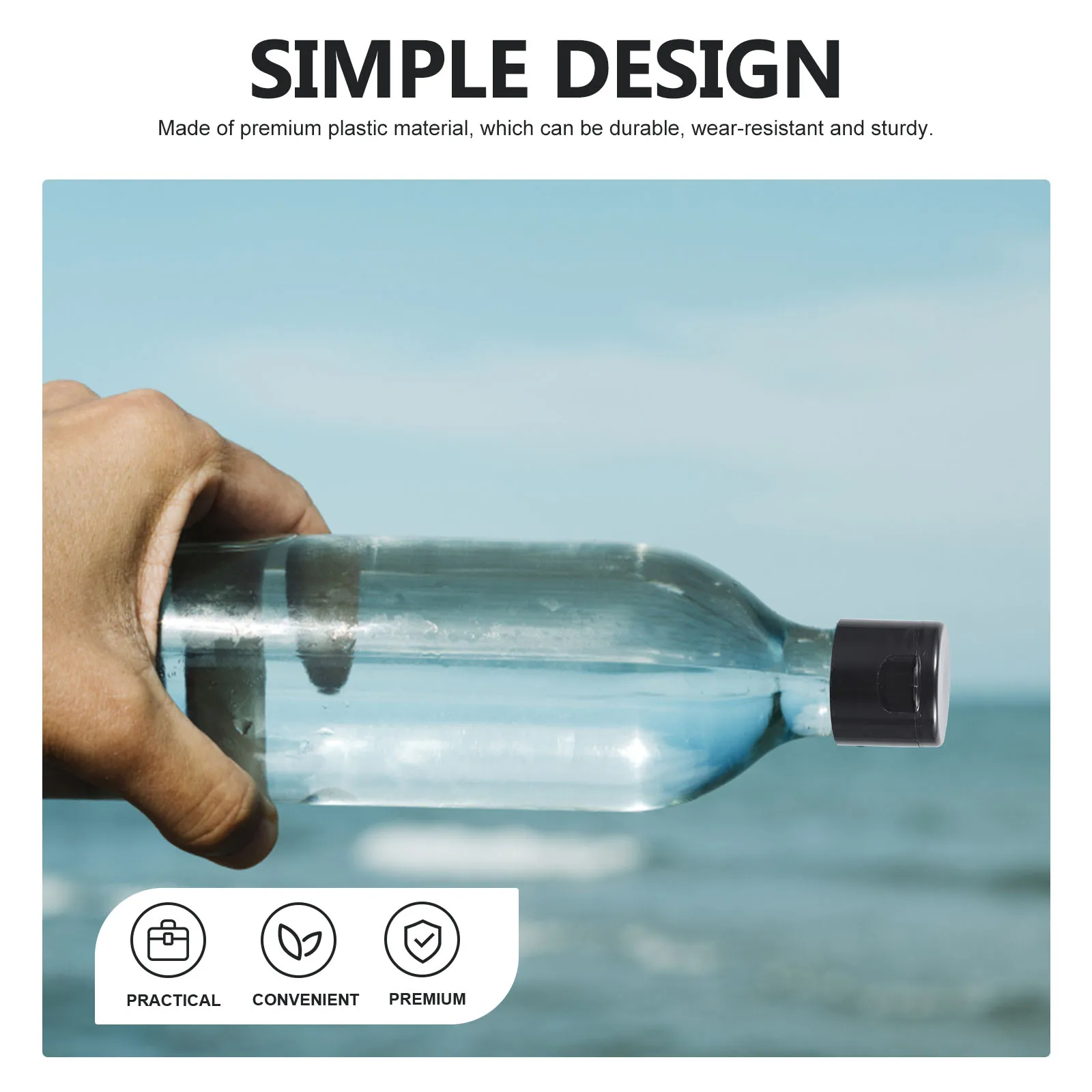 

50pcs Beverage Caps Mineral Water Tops Sports Bottle Tops Anti-Leakage Sealing Caps Reusable Plastic Push Pull Lid For Water