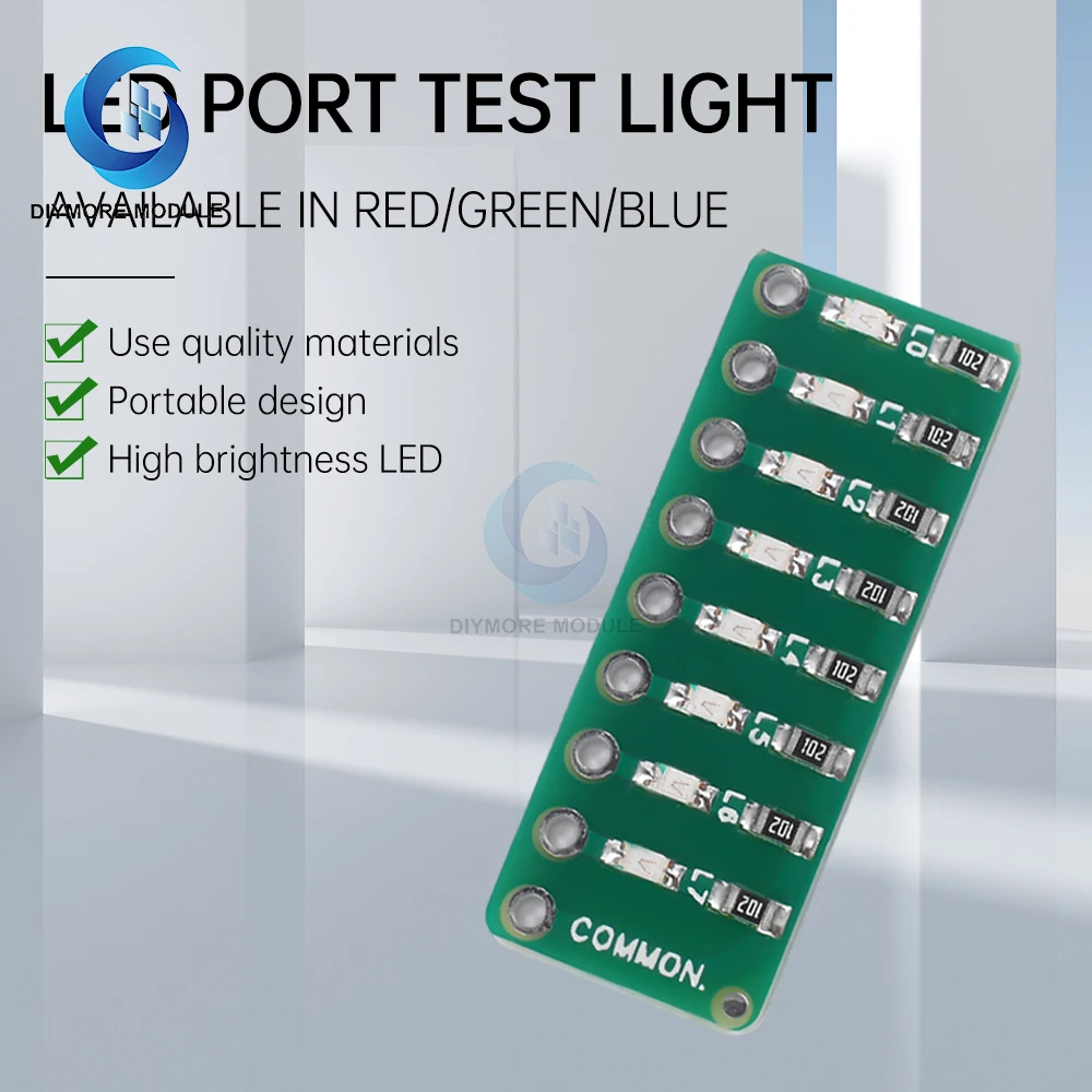 5Pcs/lot 8 Segment Led Port Test Light, Indicator Light, Flowing Light Module, Red/Green/Blue Color Options Available