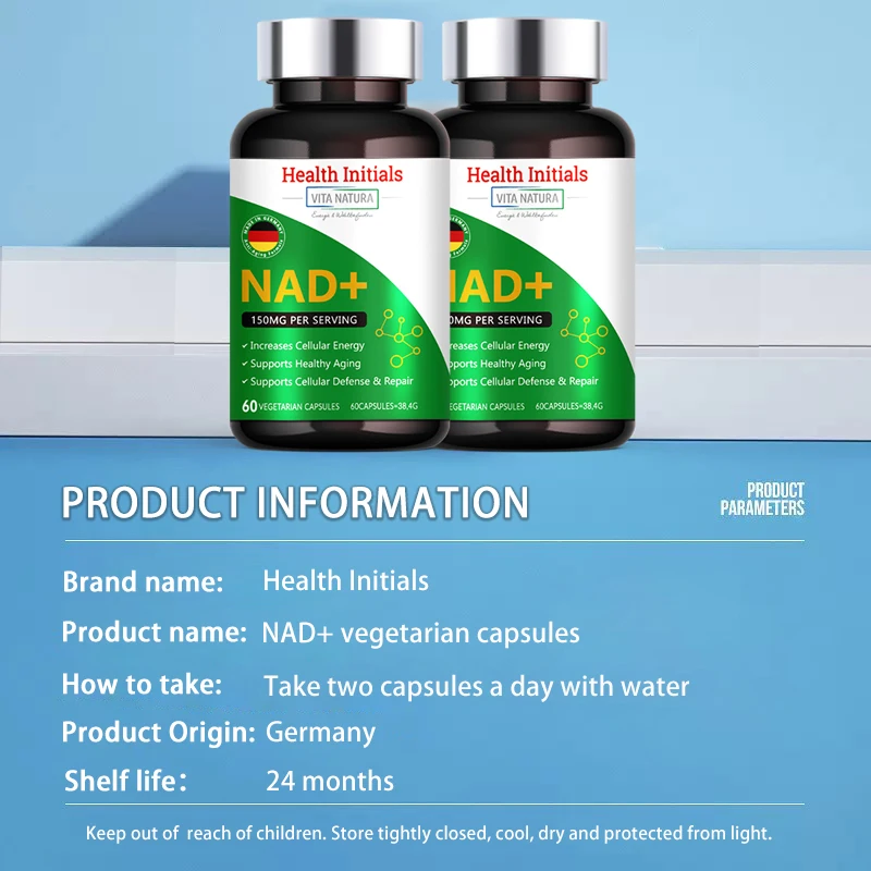 Anti-aging NAD+ Supplement Capsules-Nicotinamide Riboside Alternative, Natural Energy & Cellular Health, 60 Capsules