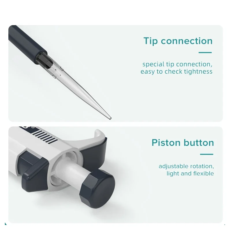 Pipeta laboratoryjna Plastikowa jednokanałowa cyfrowa regulowana mikropipeta Sprzęt laboratoryjny z końcówkami do pipet Wybierz zakres — zdjęcie produktu 4