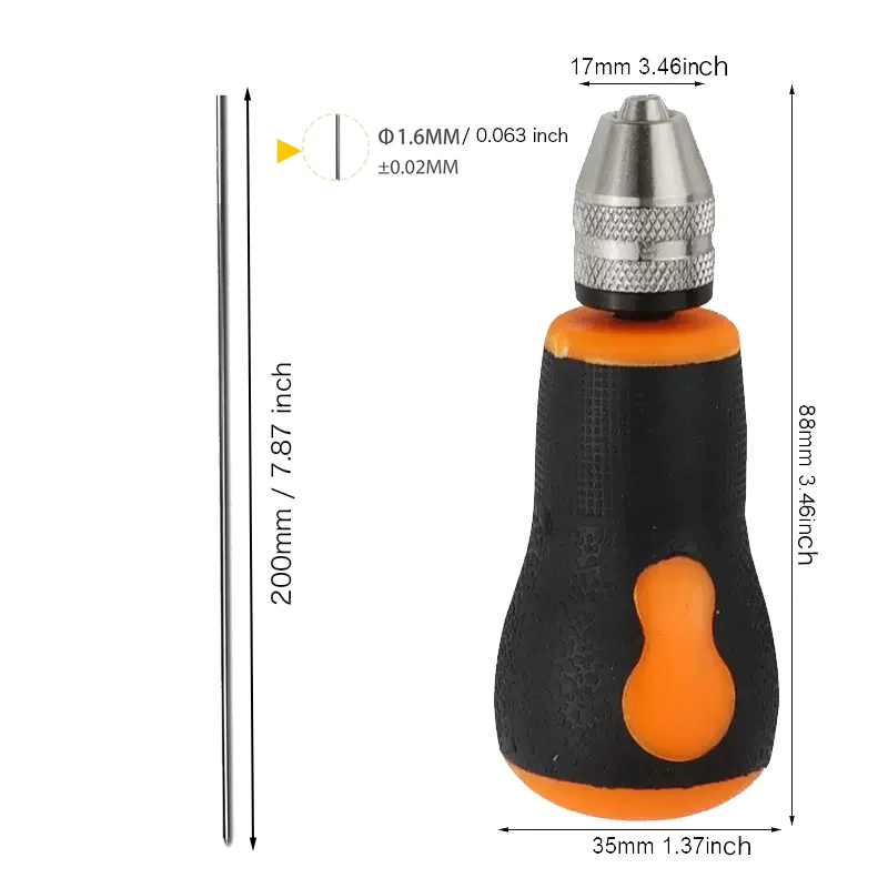 Clog Poke 3D 프린터 액세서리, Φ1.6mm 스로트 피어싱 바늘 도구 (1.75m... - 3