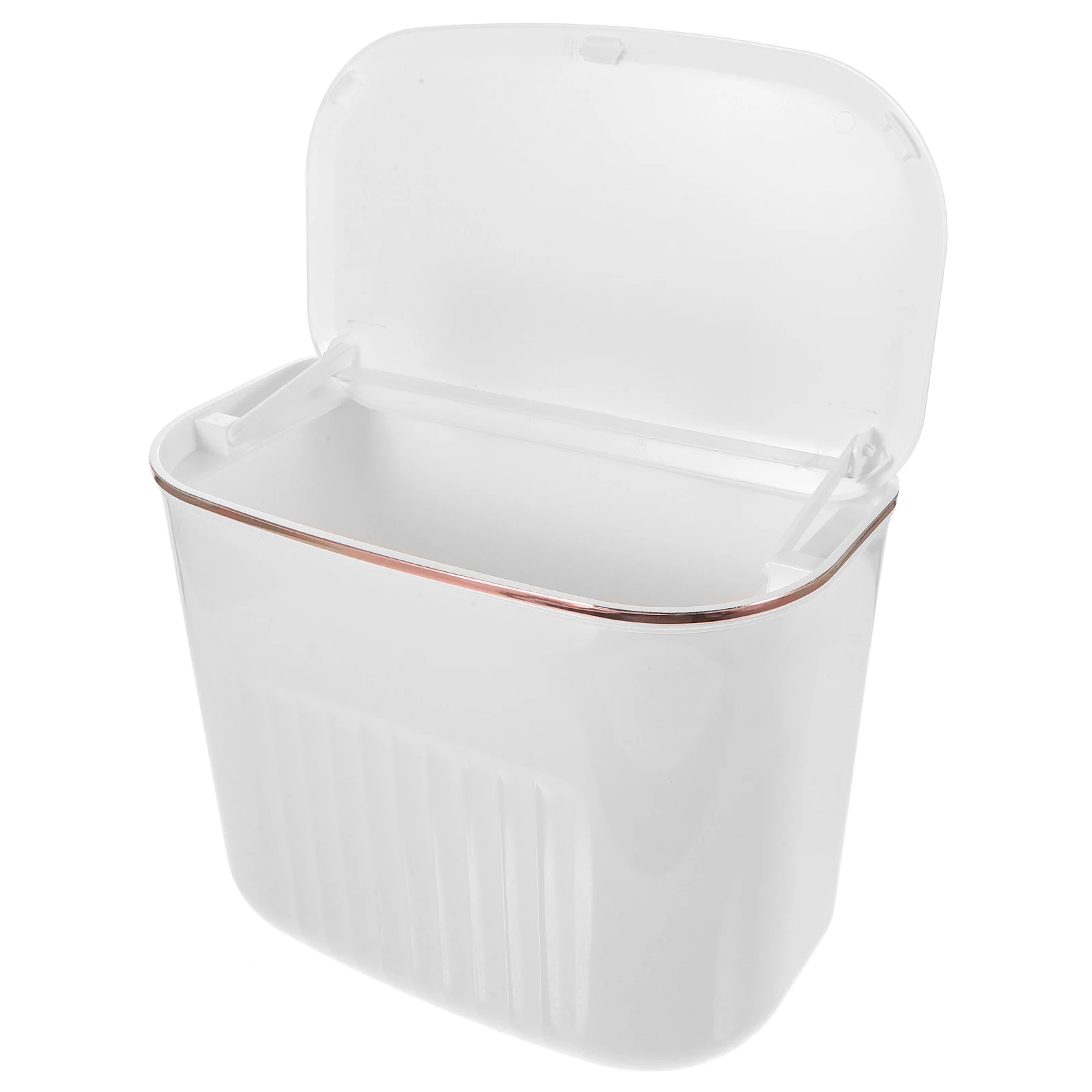 

Hanging Trash Kitchen Garbage Bucket White Lid Waste Basket Hanging Trash Container Household Storage Container Bathroom Bin