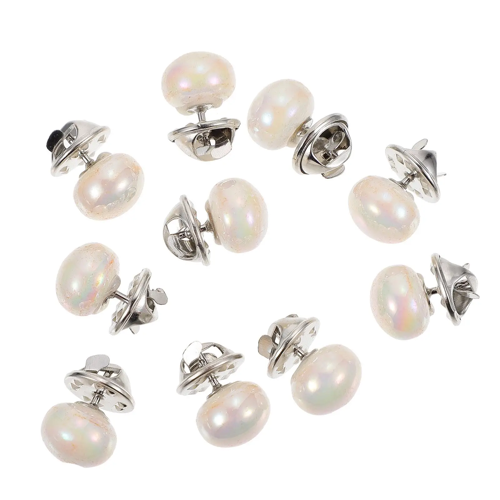 

10 Pcs Alloy Brooch Fashion Corsage Elegant Clothes Accessory Creative Breastpin Anti Exposure Women Chest Pin