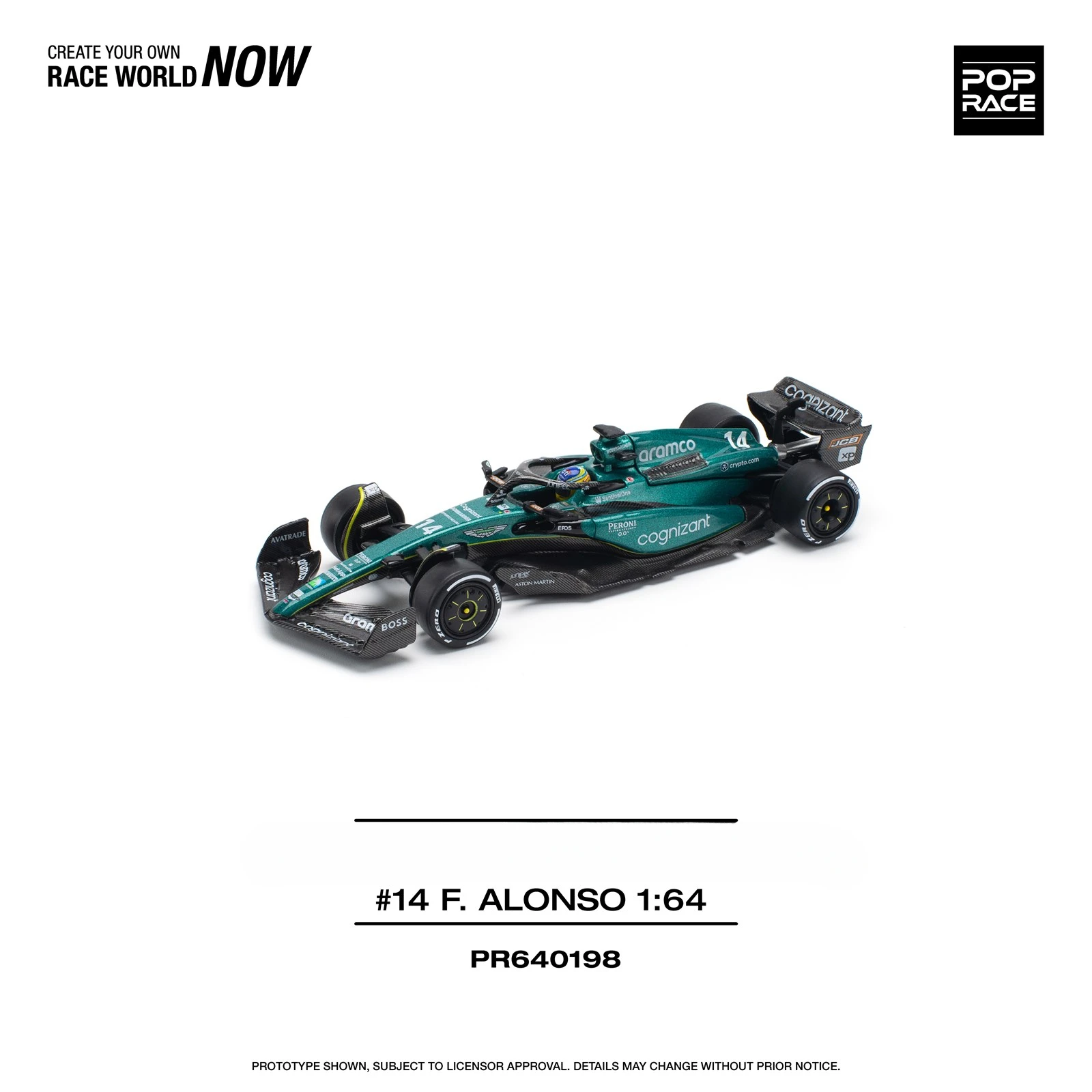 **Pre-order **Xcartoys X POPRACE 1:64 Martin AMR23 2023 Alonso Diecast Model Car