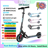 RCB Kids e-Scooter for Children 6-12 Years, 150 W Motor - Max 16 km/h - Rainbow Light-folk Electric Scooter Children