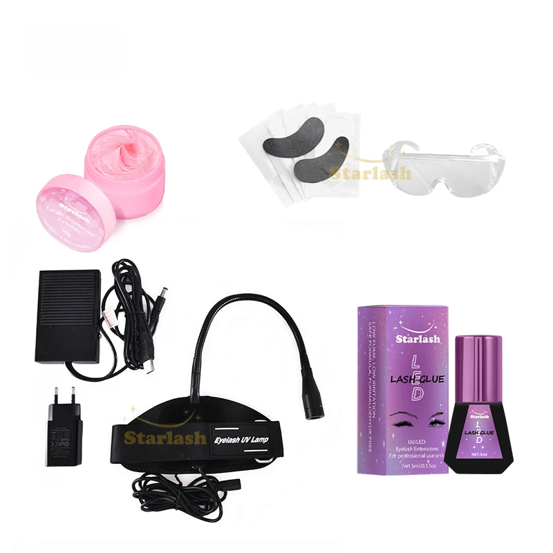 

Starlash Wrist UV Lamp Set UV Glue Remover Eye pads Goggles with Foot Pedal