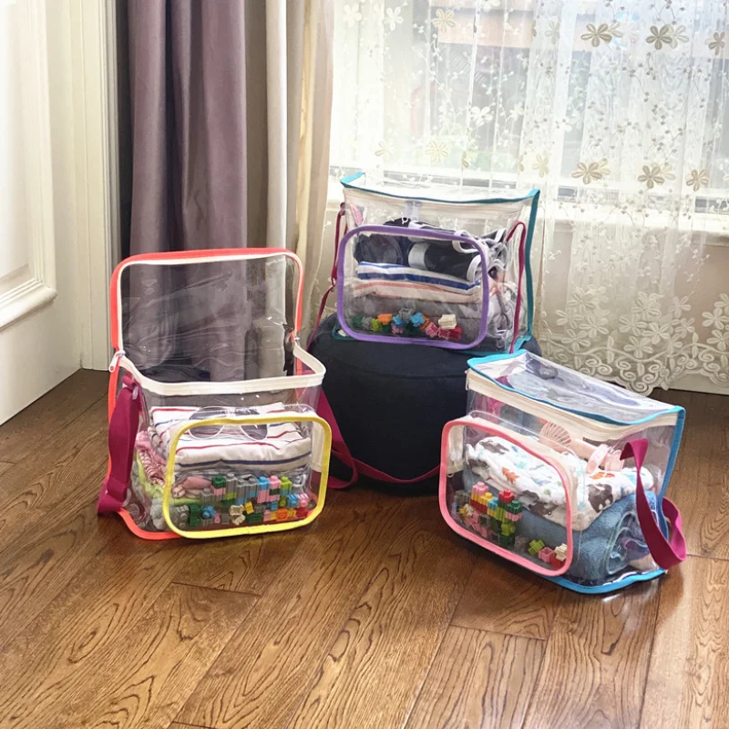 Transparent Toy Bags Swimming Backpack PVC Beach Bag Children Messenger Bag Mother Kid Bag Travel Bags Small Tote Bags for Women