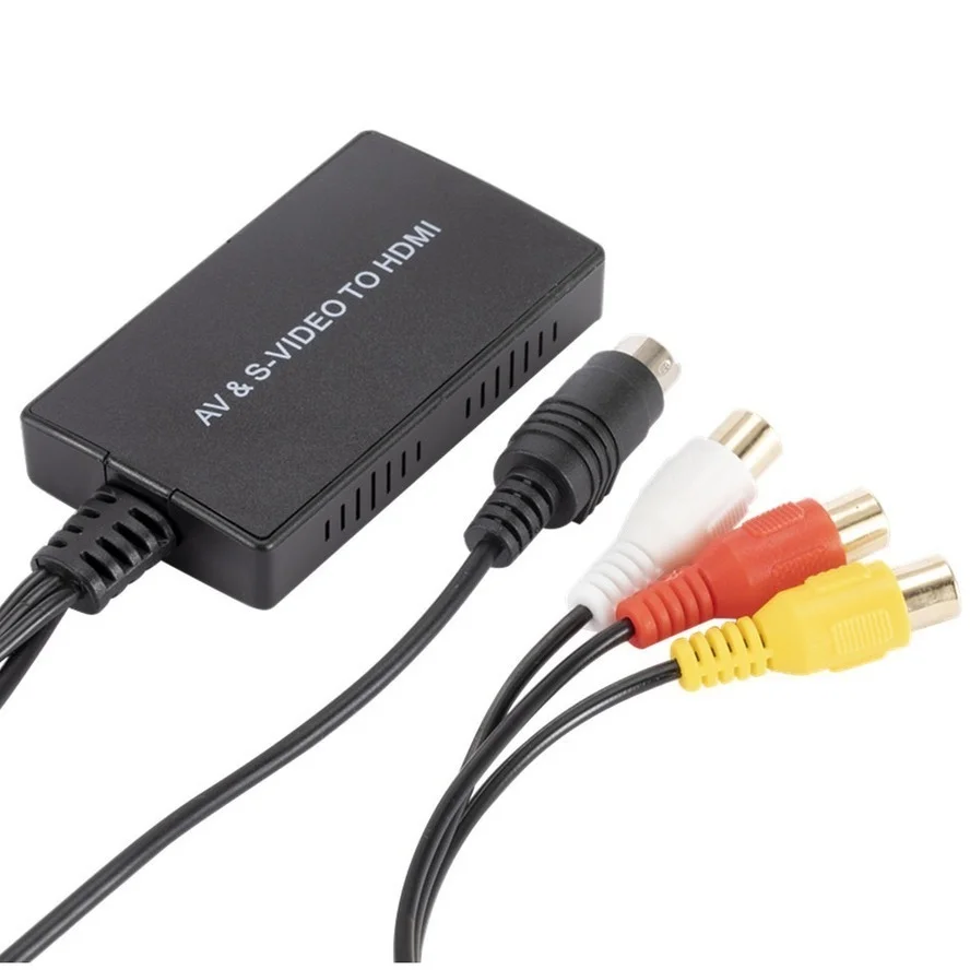 Konwerter Svideo na HDMI s-video i 3RCA CVBS konwerter audio-wideo obsługa 1080P/720P na PC Laptop PS