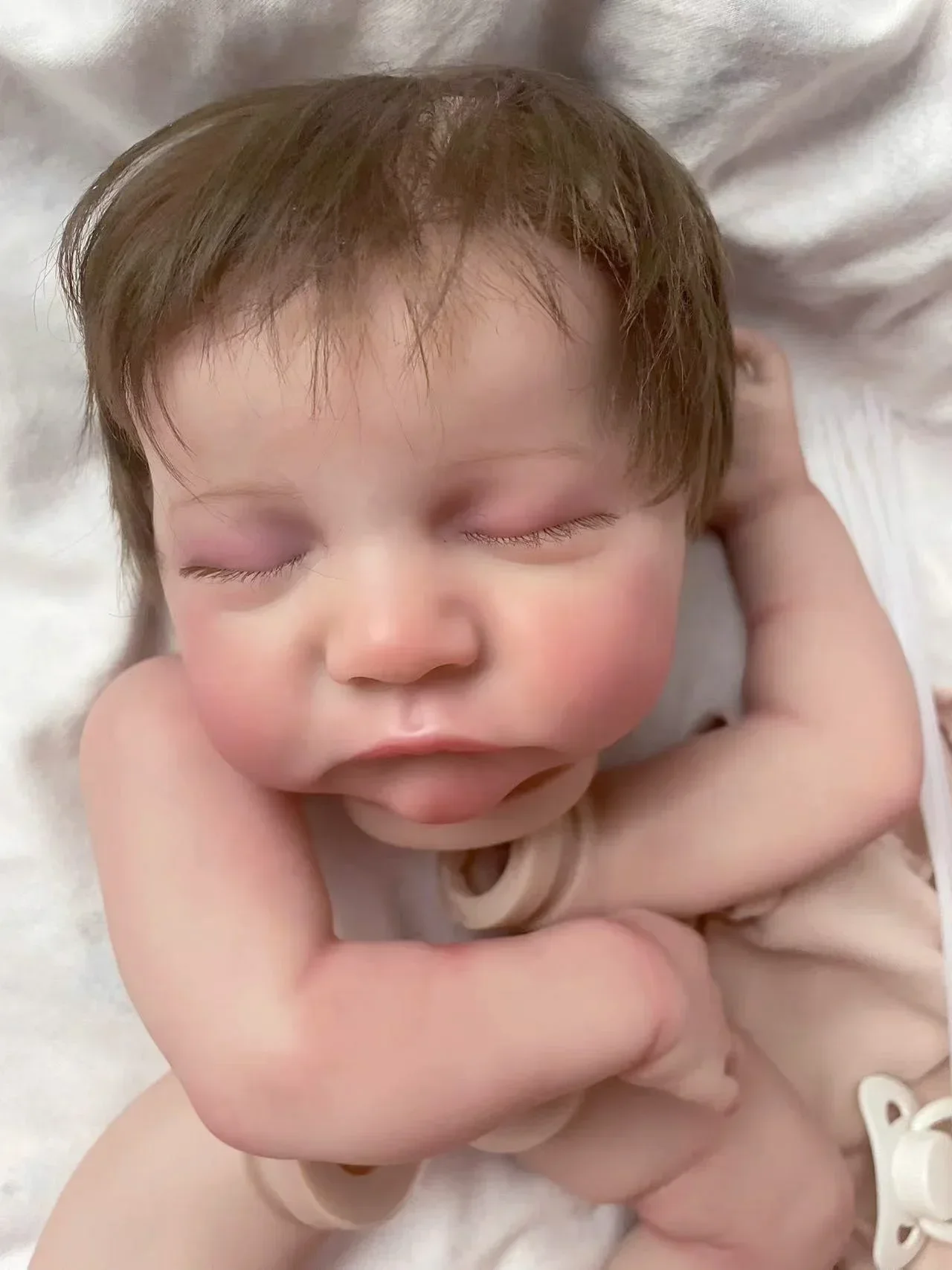 

Набор кукол Levi Sleeping Reborn, 19 дюймов, уже окрашенные, реалистичные детали куклы, многослойная живопись, видимые вены, волосы ручной работы