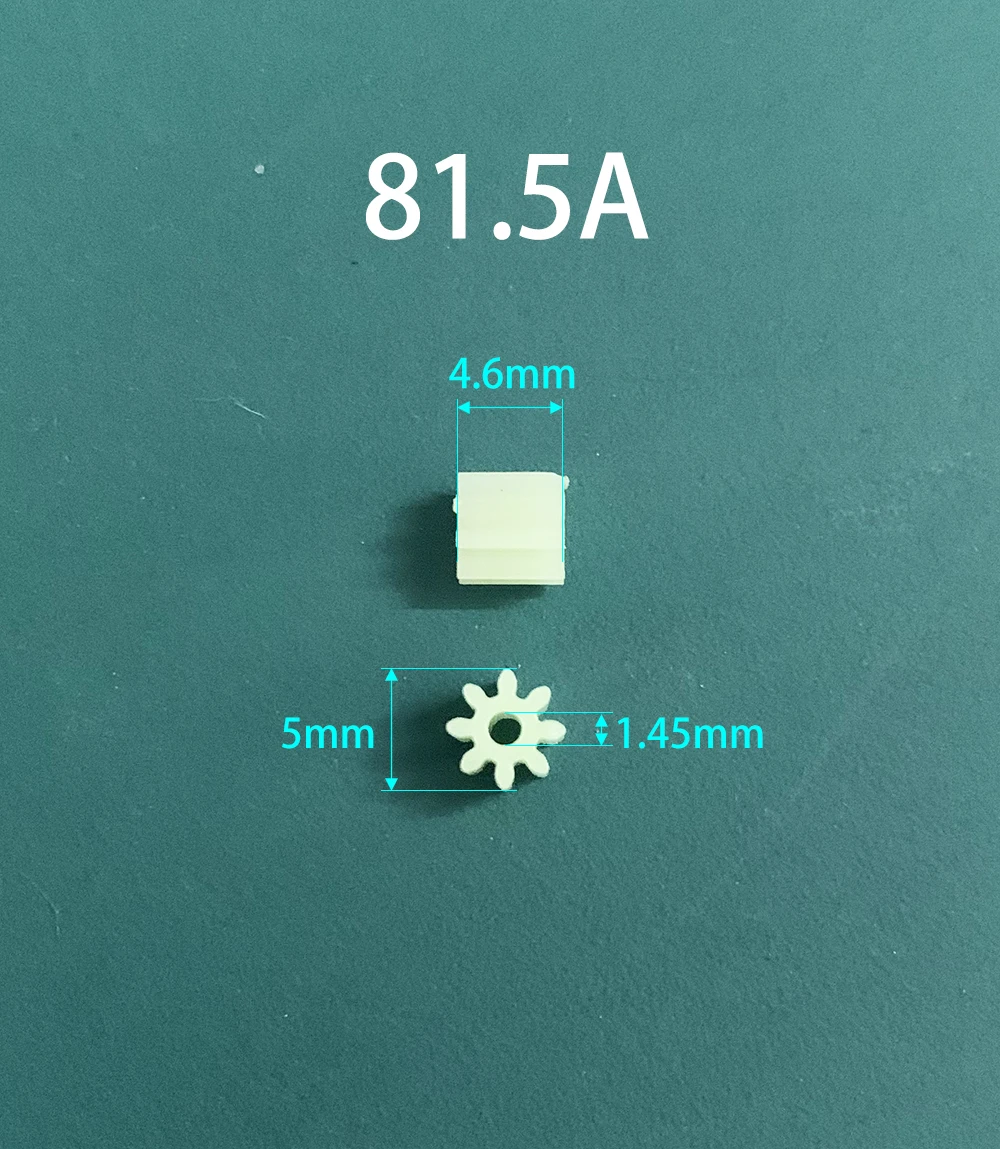 7/8 Teeth 0.5M Pinion Gear 72A 80.8A 81A 81.5A 082A Toy Helical Spare Parts Model DIY Plastic Gears Hole 0.8mm-2mm 10pcs/lot