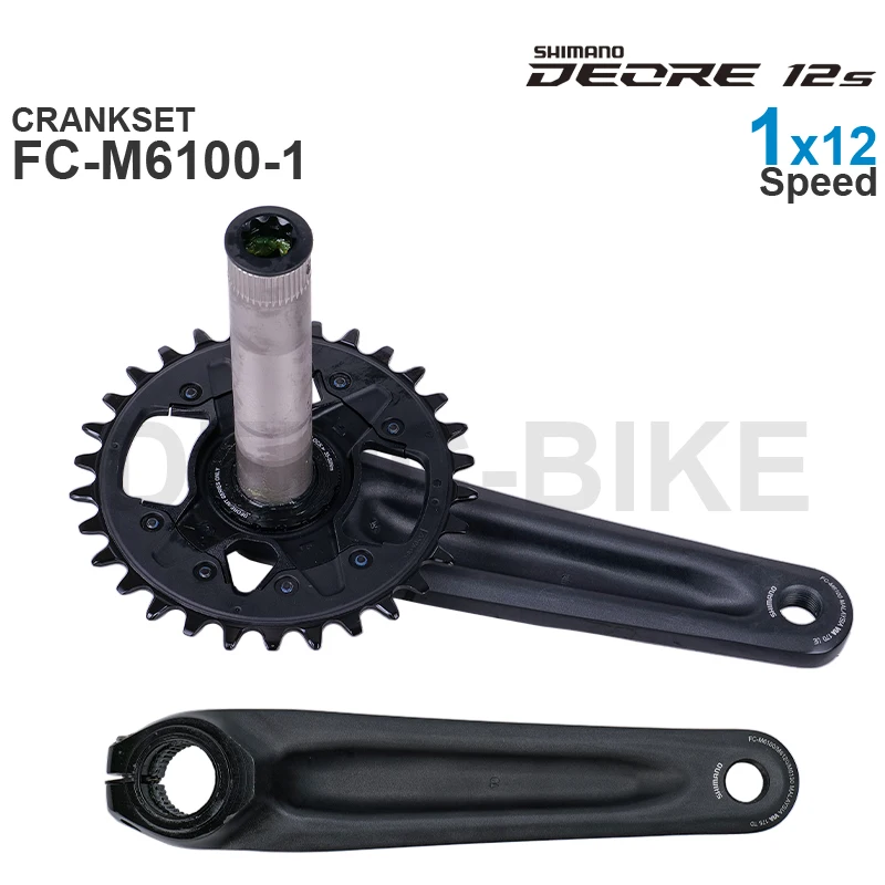 SHIMANO DEORE FC-M6100-1 FC-M6120-1 MTB Crankset 1x12-speed Oryginalne części — zdjęcie 5