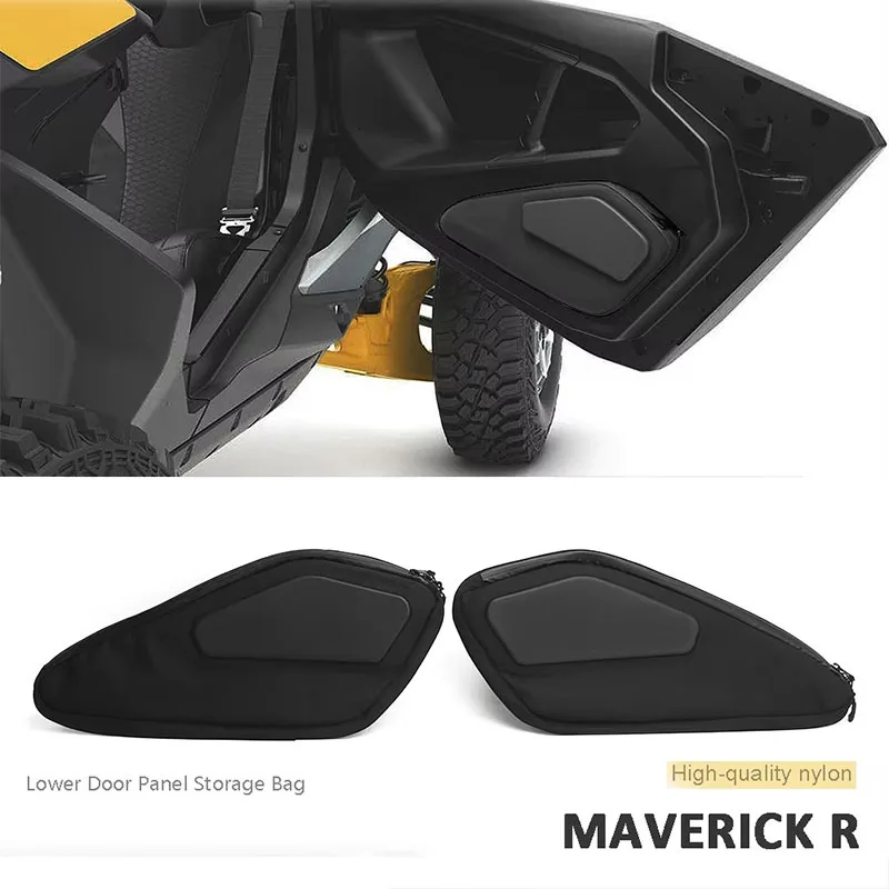 

UTV For CAN-AM MAVERICK R Black Side Storage Bag Driver Passenger Lower Door Tool Bags Cushion For Can Am Maverick R