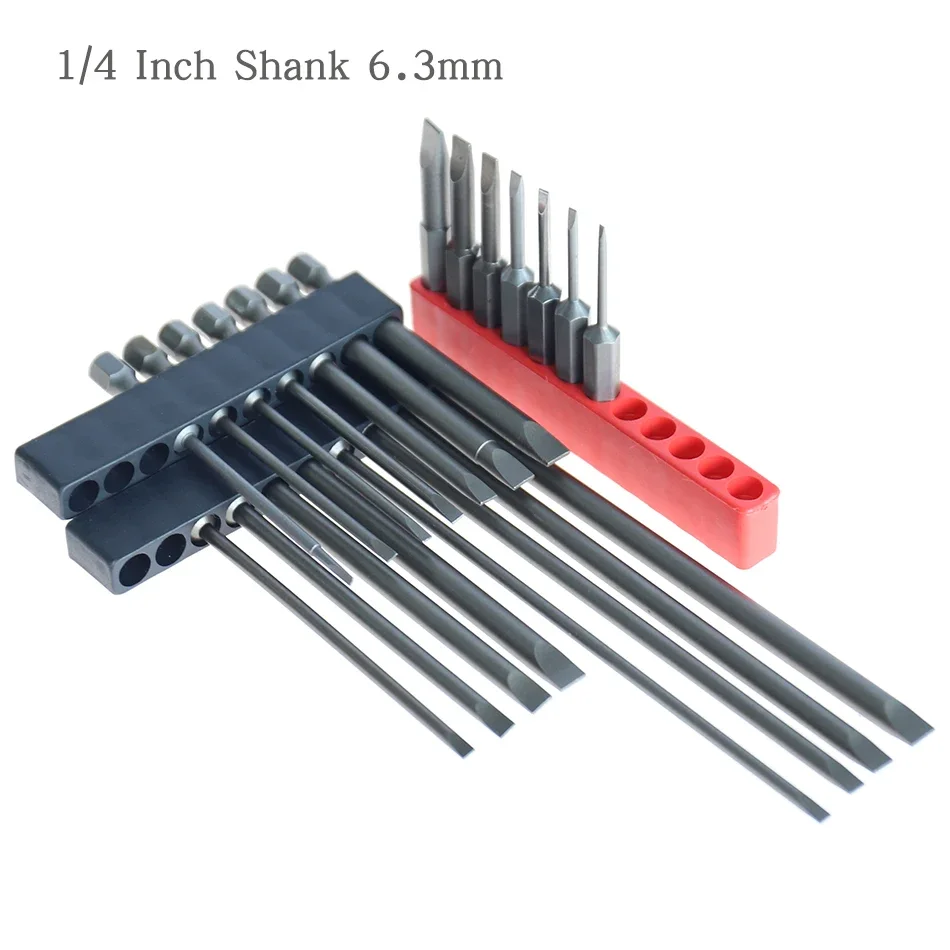 1PC 1/4 Inch Hex Flat Head Slotted Tip Screwdriver Bit Electric Screwdriver Set for Home Improvement And Maintenance