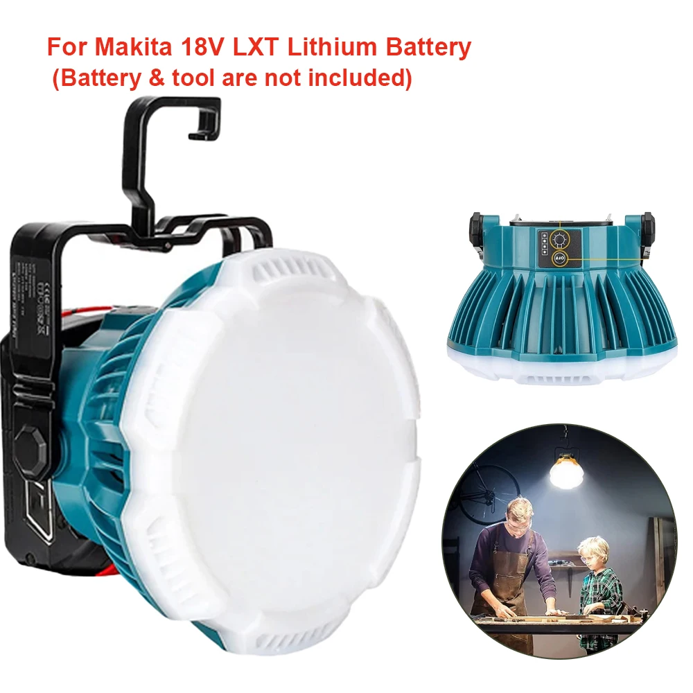 

18V LED Camping Lantern for Makita 18V LXT Battery, 24W LED Work Light for Emergency and Hurricane,Camping, Hiking, Fishing（Batt