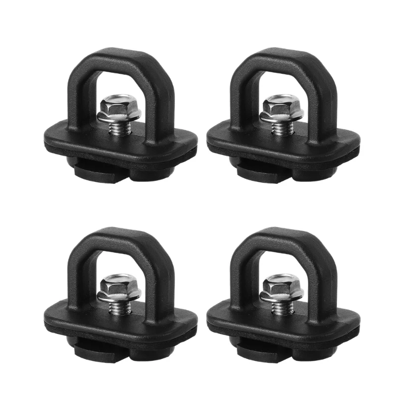 4Pcs Heavy Duty Cast Aluminum Pickup Truck Tie Down Anchors Set Easy Install Rope Fixation Clamps Truck Bed Rope Anchors Hooks