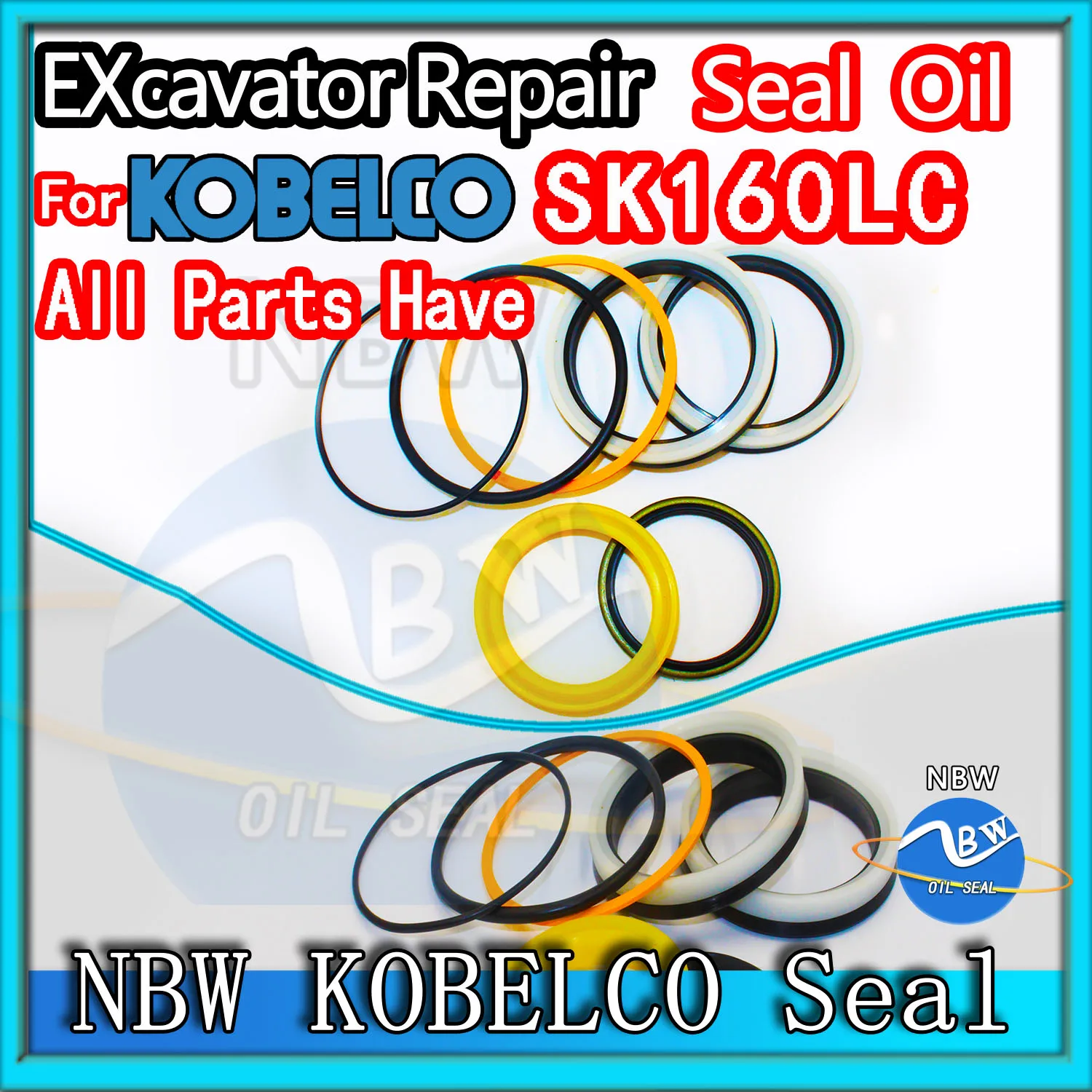 For KOBELCO SK160LC Excavator Oil Seal Kit High Quality Repair MOTOR Piston Rod Shaft Replacement Dust Bushing Control Blade