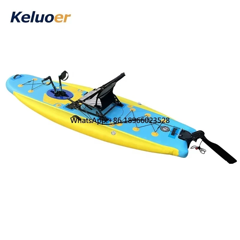 1 Person SUP Fishing Rowing Boat Outdoor Water Sports Inflatable Pedal Kayak Pedal