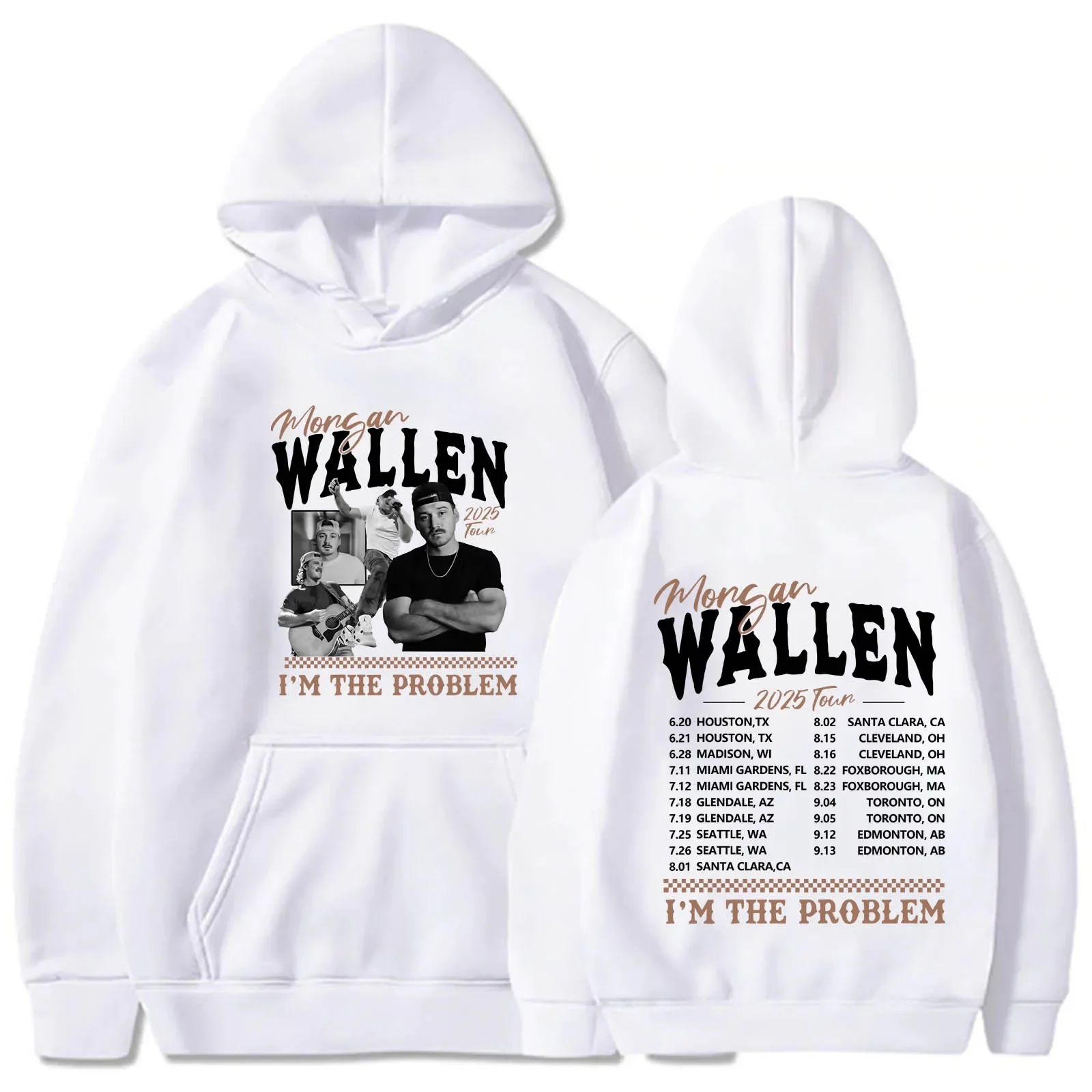 مورغان وارن موسيقى الريف هوديي مورغان أنا مشكلة جولة جديدة هوديي الرجال Harajuku قمة الموضة هوديي