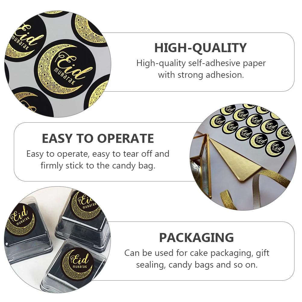 

1 set Round Sealing Stickers Festive Party Gift Packaging Decorative Decal Self-Adhesive Paper Labels For Candy Bags Scrapbooks