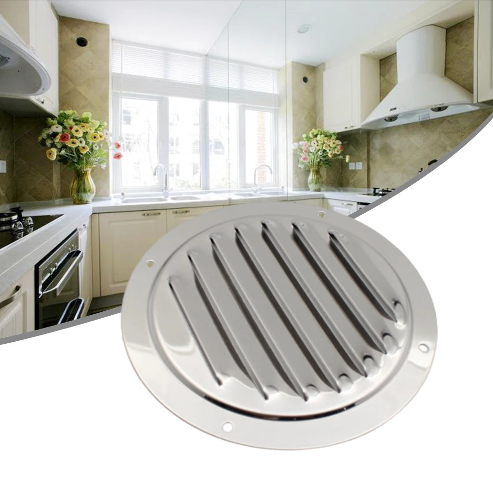 Stainless Steel Air Vent Grille Round Ventilation Grille Louver Air Outlet Air Conditioner Heating & Cooling Systems Vent