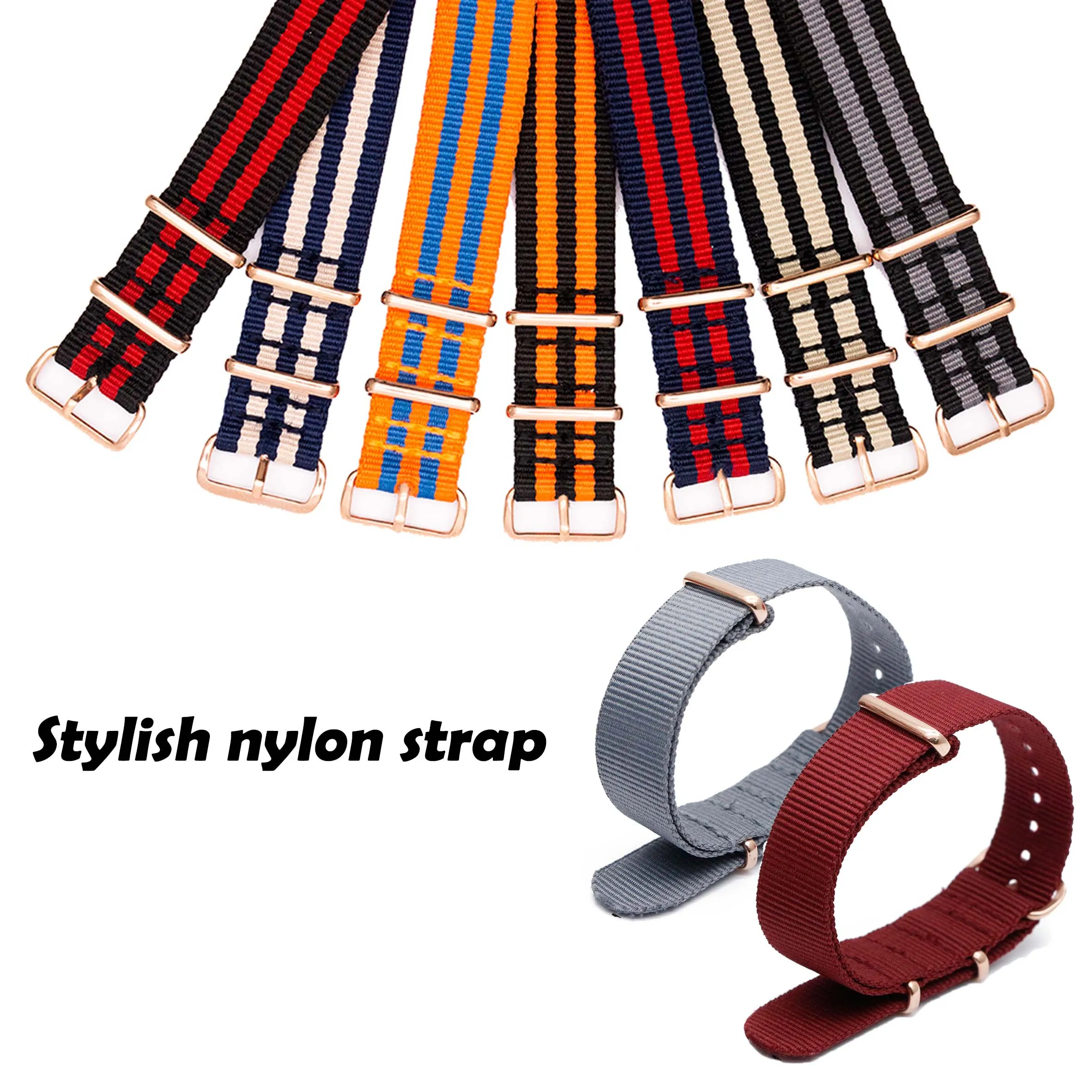 عالية الجودة ارتفع الذهب حزام ساعة نيلون ل سواتش الرياضة سوار معدني للطي مشبك معصمه ملحق 18 مللي متر 20 مللي متر 22 مللي متر 24 مللي متر