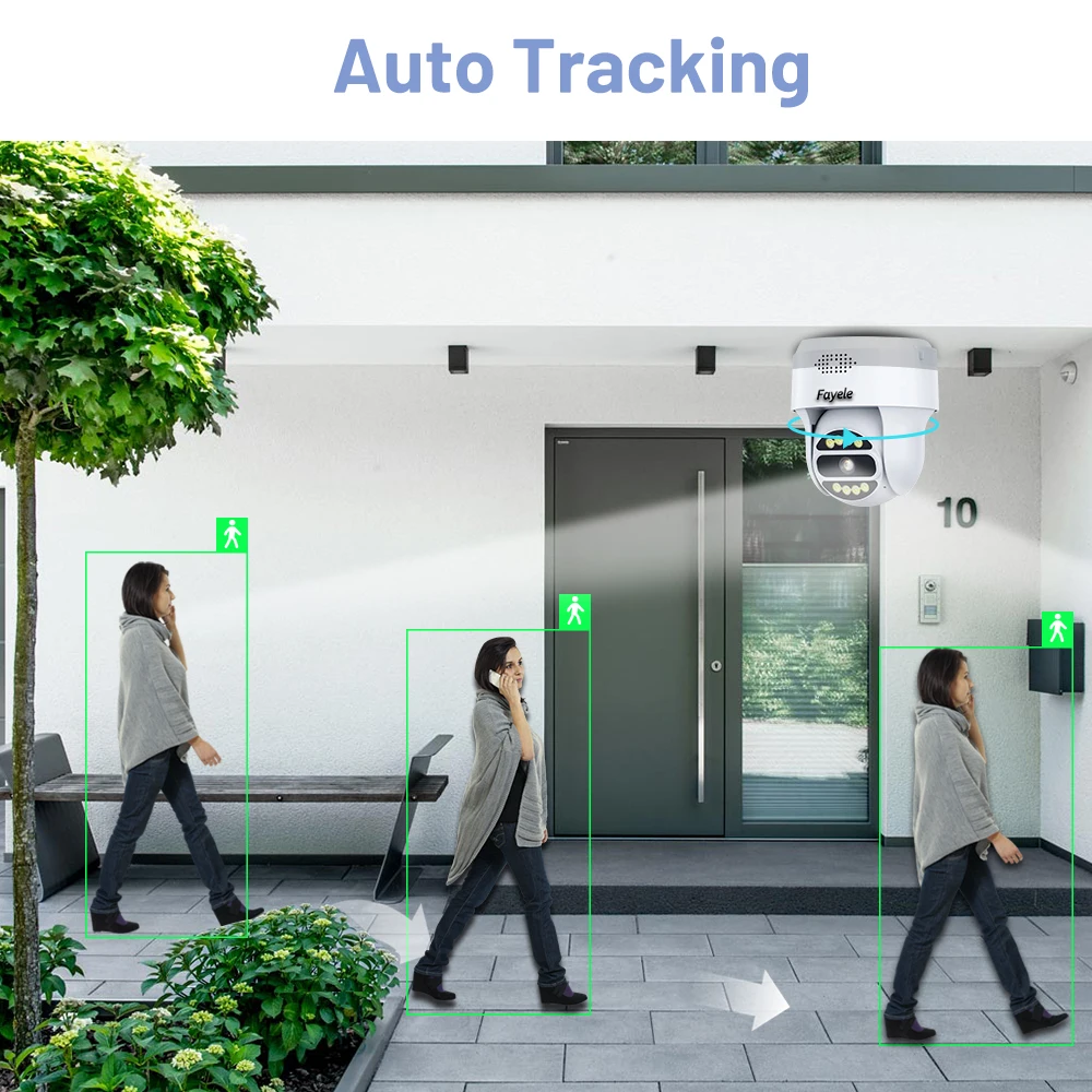 Home Security Wireless Dome PTZ Camera 4MP Auto Tracking 4K 8MP Dual Lens 10X Zoom Color Night Vision WiFi IP Camera Camhipro