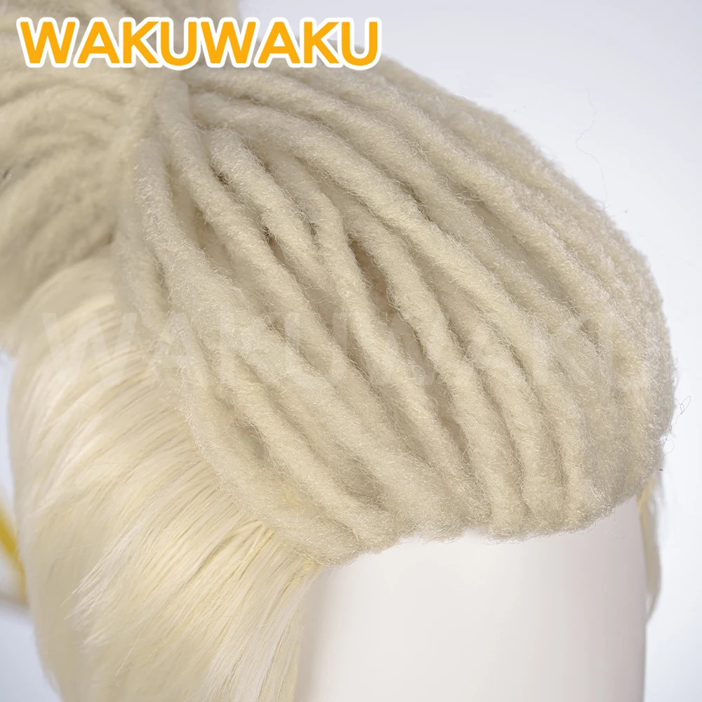 Ekko Wig Game Arcane Cosplay WakuWaku Men Blond Dreadlock Short Hair Ekko Cosplay LOL Free Wig Cap