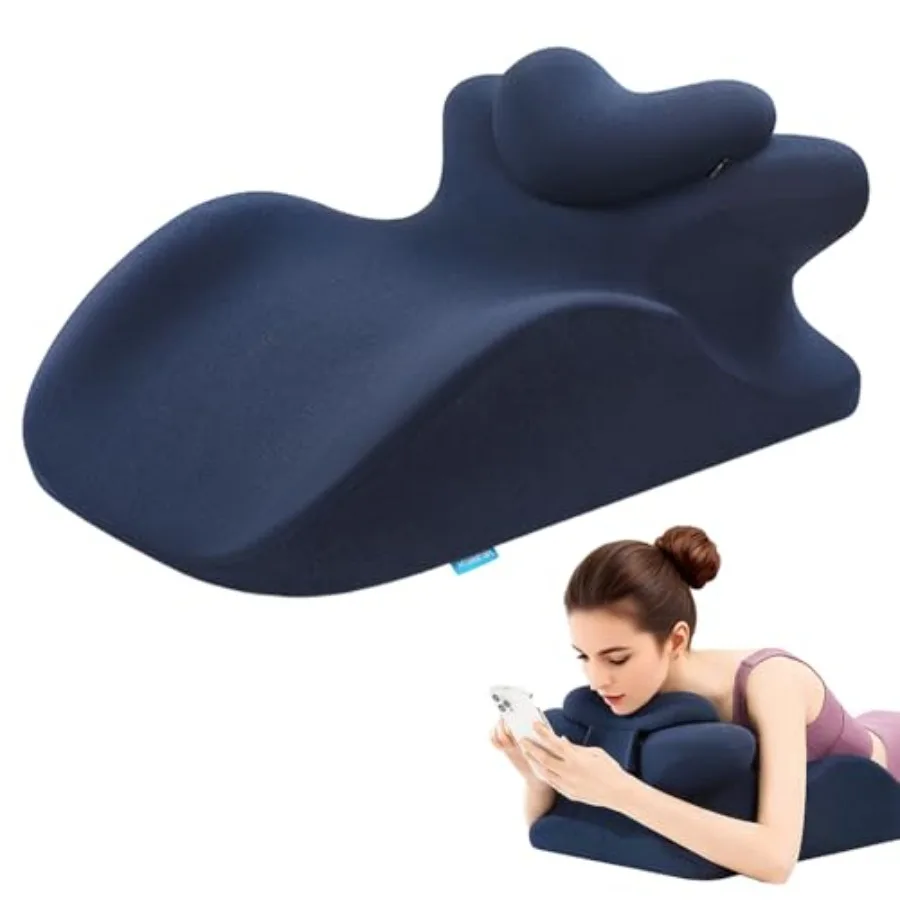 

Memory Foam Ergonomic Wedge Pillow Prone Pillow for Sleeping Reading Pillow for Bed Ergonomic Support for Back Pain Acid Reflux