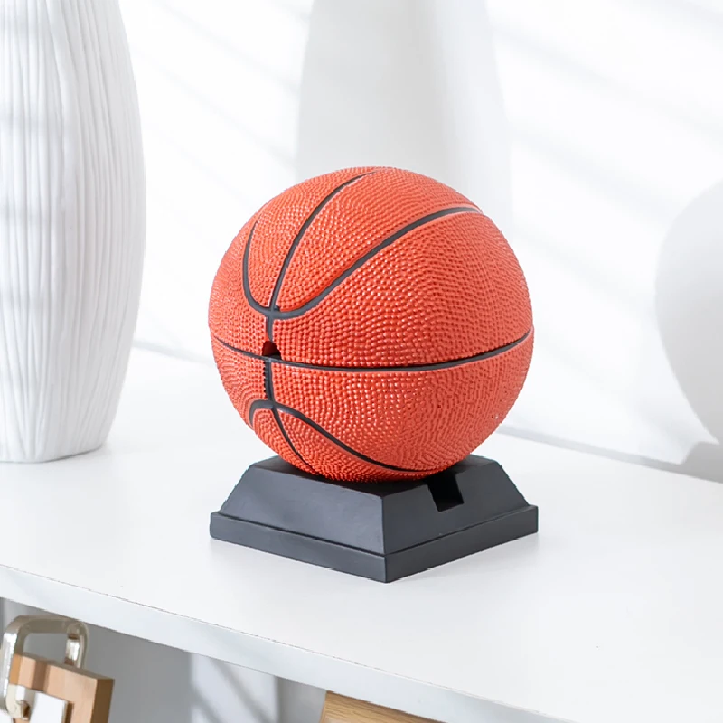 Creative Basketball Ashtray with Cover Desktop Decorative Ornaments Anti-fly Ash Trend Home Office Ashtray To Send Friends Gifts