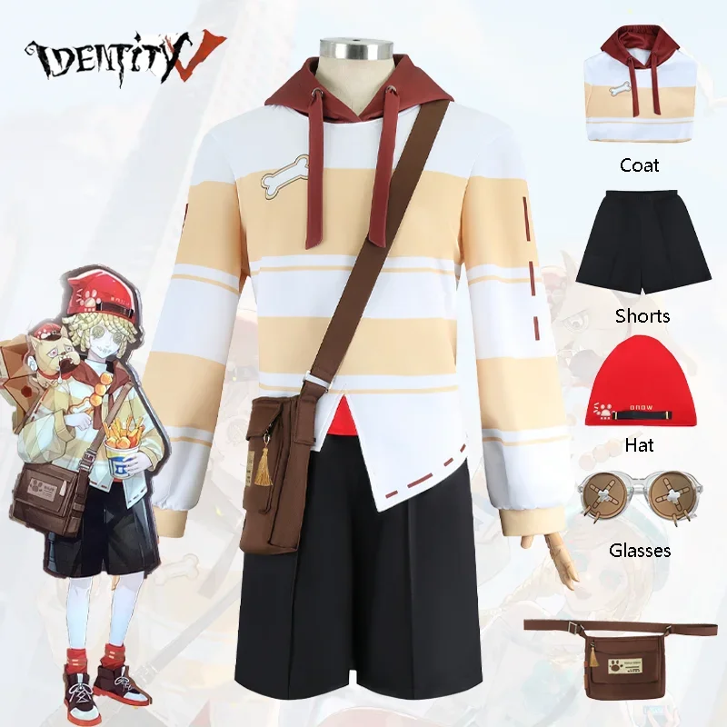 Identity V Victor Grantz Postman Cosplay Costume 6th Anniversary Skin Uniform Suit Bag Glasses Full Set Outfits Halloween Party