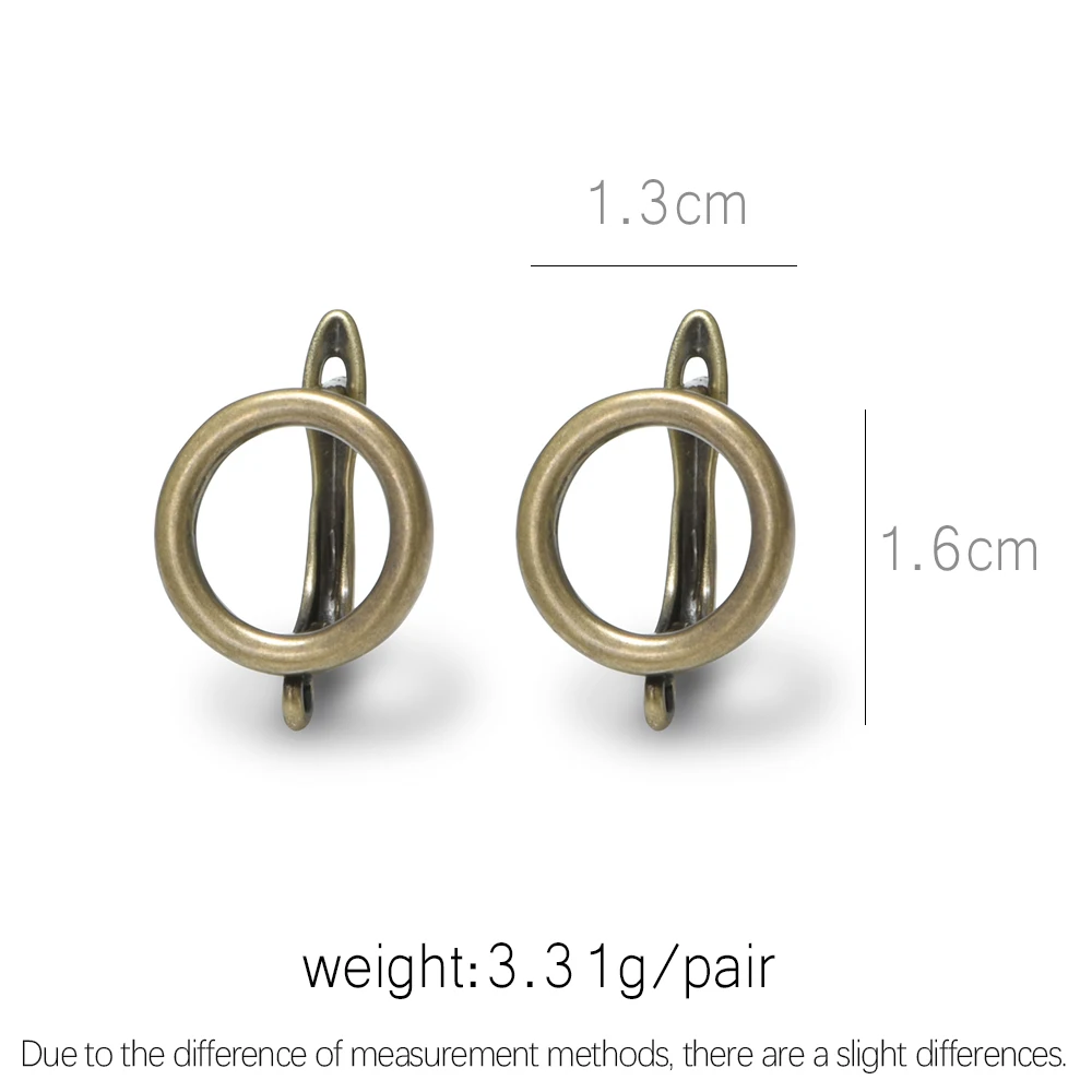 1 Pair Wholesale Antique Bronze Anti-Allergy Basic Earwires Fastener Earring Hooks For Woman Jewelry Making Supplies Accessories