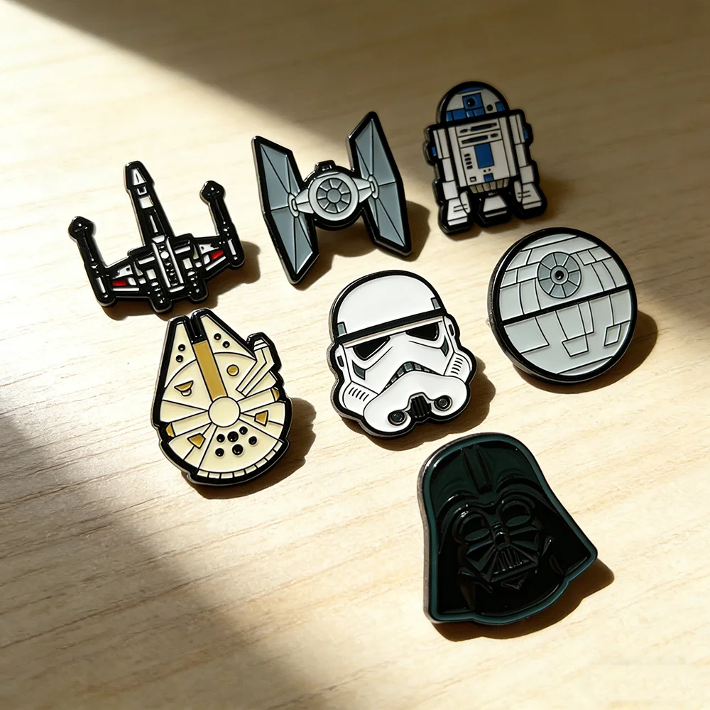 conjunto-de-broches-star-wars-stormtrooper-r2-d2-estrela-da-morte-millennium-falcon-darth-vader-acessorios-de-roupa-de-anime-e-desenho-animado