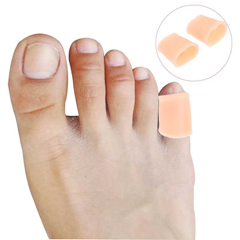 1Pair Silicone Gel Little Toe Tube Corns Blisters Corrector Pinkie Protector Gel Bunion Toe Finger Protection Gel Sleeve