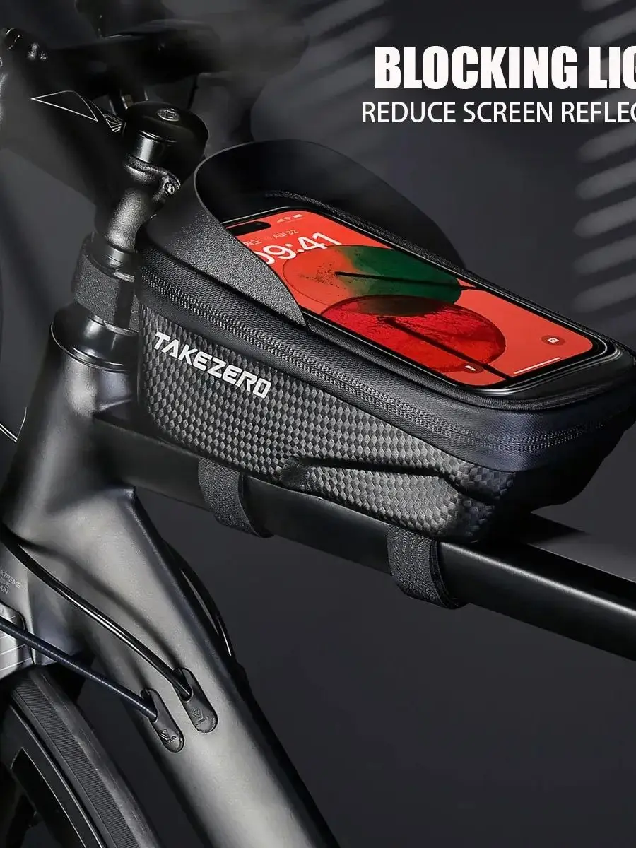 AliExpress NONE TAKEZERO A2 EVA Hard Shell Bike Handlebar Bag, MTB/Road Bicycle Front Phone Mount, Waterproof Cycling Storage Accessories