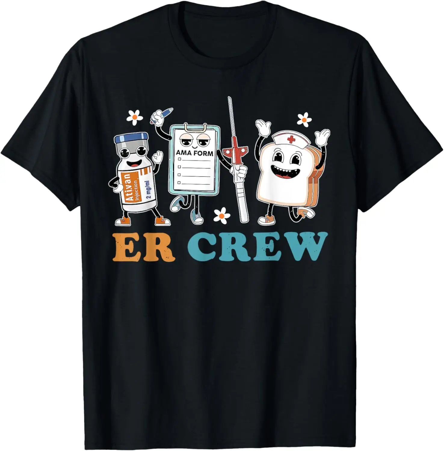 Retro ER Crew Emergency Room Funny ER ED Nurse Tech T-Shirt