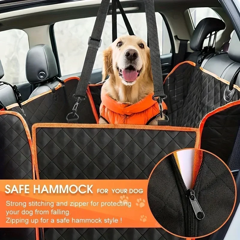 Ideal Car Seat Cover, Upgrade Your Car Seats with This Waterproof, Scratch-Resistant Dog Hammock Cover! Car Seat Cover