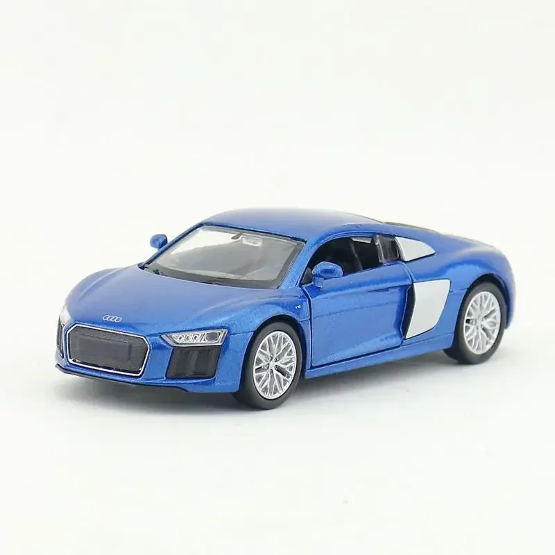 1:36 2016 Audi R8 V10 Pull Back Sports Car Model Car Metal Diecast Alloy Toy Car Simulator For Kids Gift Collection B112