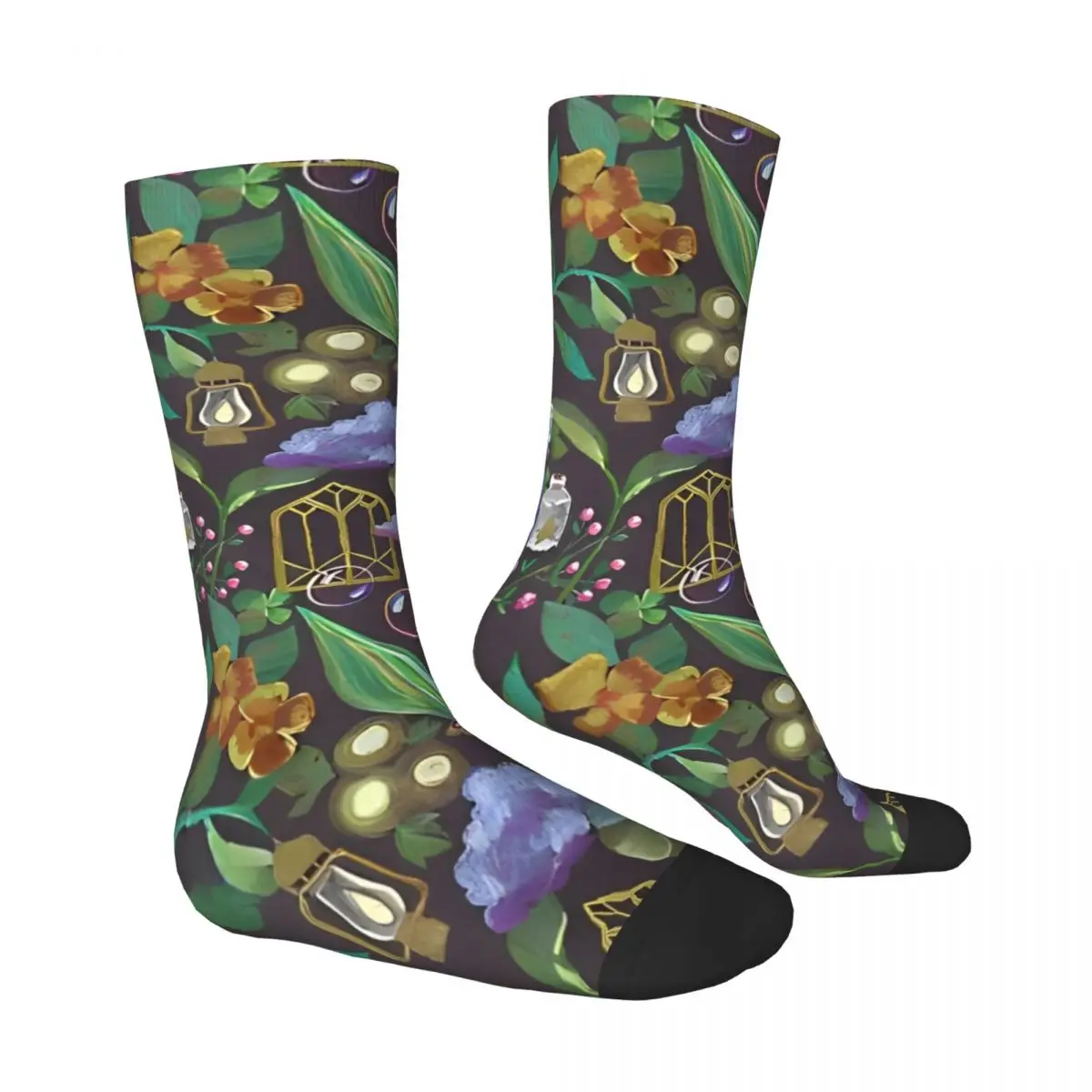 Secret Garden Socks Autumn The Fairy Garden Stockings Leisure Adults Men Breathable Socks Graphic Outdoor Non Slip Socks