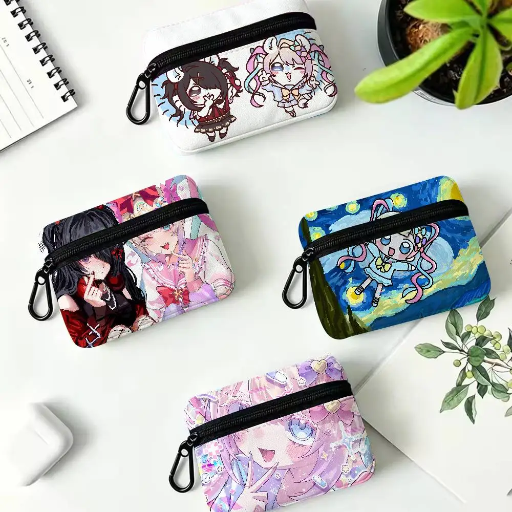 Kawaii Girl Ame Chan Kangel Game NEEDY GIRL OVERDOSE Oxford Cloth Coin Purse Portable Backpack Hanging Card Storage Bag