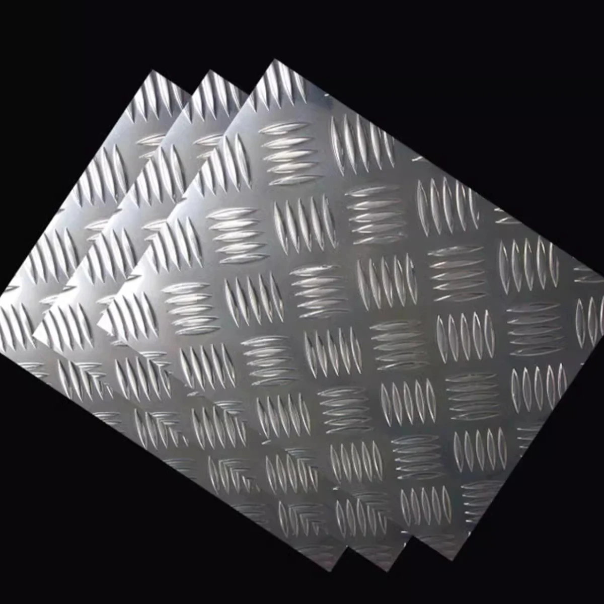 Aluminum Alloy Patterned Aluminum Plate, Anti Slip Patterned Plate, Embossed Five Bar Aluminum Plate, 1.5/2/2.5/3/4/5/6mm Thick