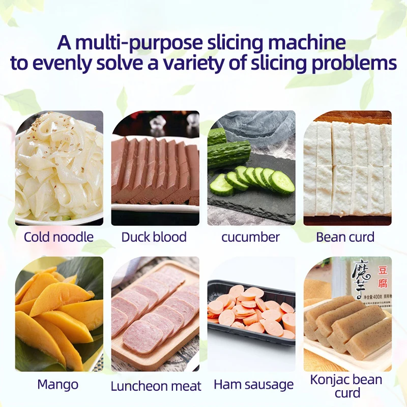 เครื่องหั่นอาหารสแตนเลสหนาแบบกดด้วยมือมีดสองคมความหนาเลือกได้