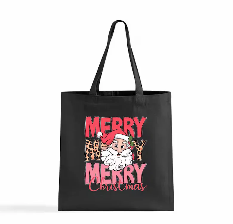 

Сумка через плечо Санта-Клауса, женская повседневная сумка для покупок, короткая дорожная сумка, школьная сумка для репетиторинга, рождественский подарок