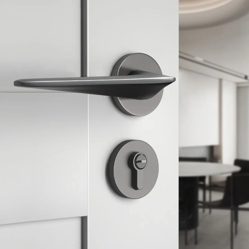 Bathroom Door Lock Silent Magnetic Bedroom Door Lock Split Universal Household Wooden Door Lock Indoor Versatile