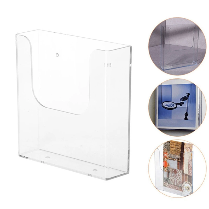 Wall-Mounted File Rack Leaflet Folding Magazine Rack Color Page Rack Transparent Supplies Storage Box Office Supplies