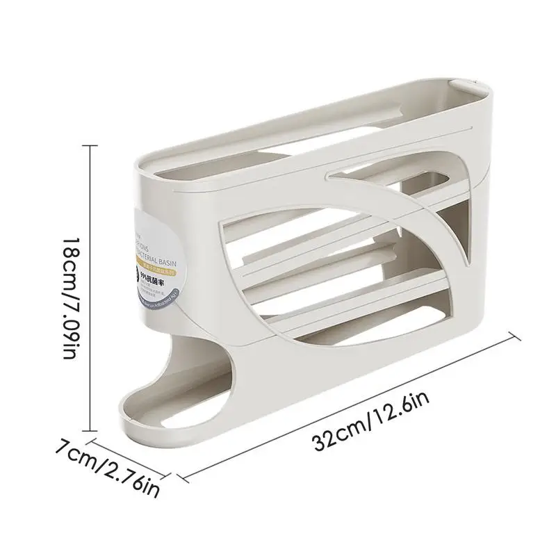 موزع البيض المتداول التلقائي 4 طبقات السيارات المتداول البيض تخزين موزع الرف قابلة لإعادة الاستخدام المنظم المطبخ حاوية البيض ل #6