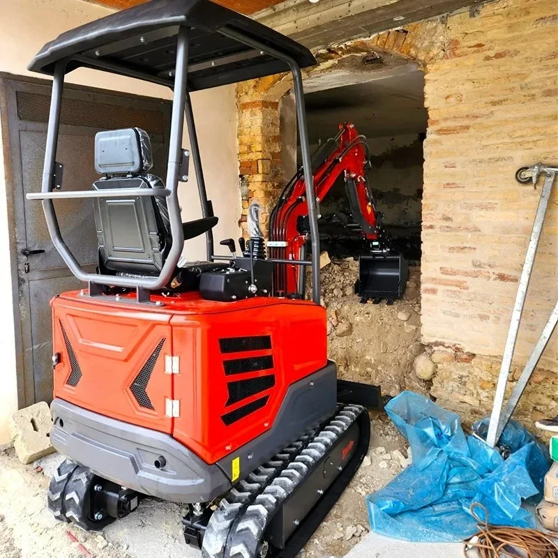 Miniescavatore 1.8 Ton EURO 5 Cina economico prezzo cingolato escavatore insaccatore agricolo piccolo escavatore 1 tonnellata in vendita su ordine