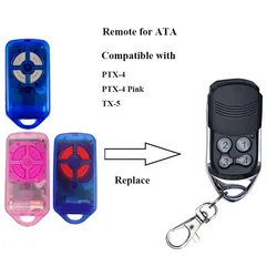 Control remoto para puerta de garaje, abridor de puerta, código rodante, ATA PTX4, azul, 433,92 MHz