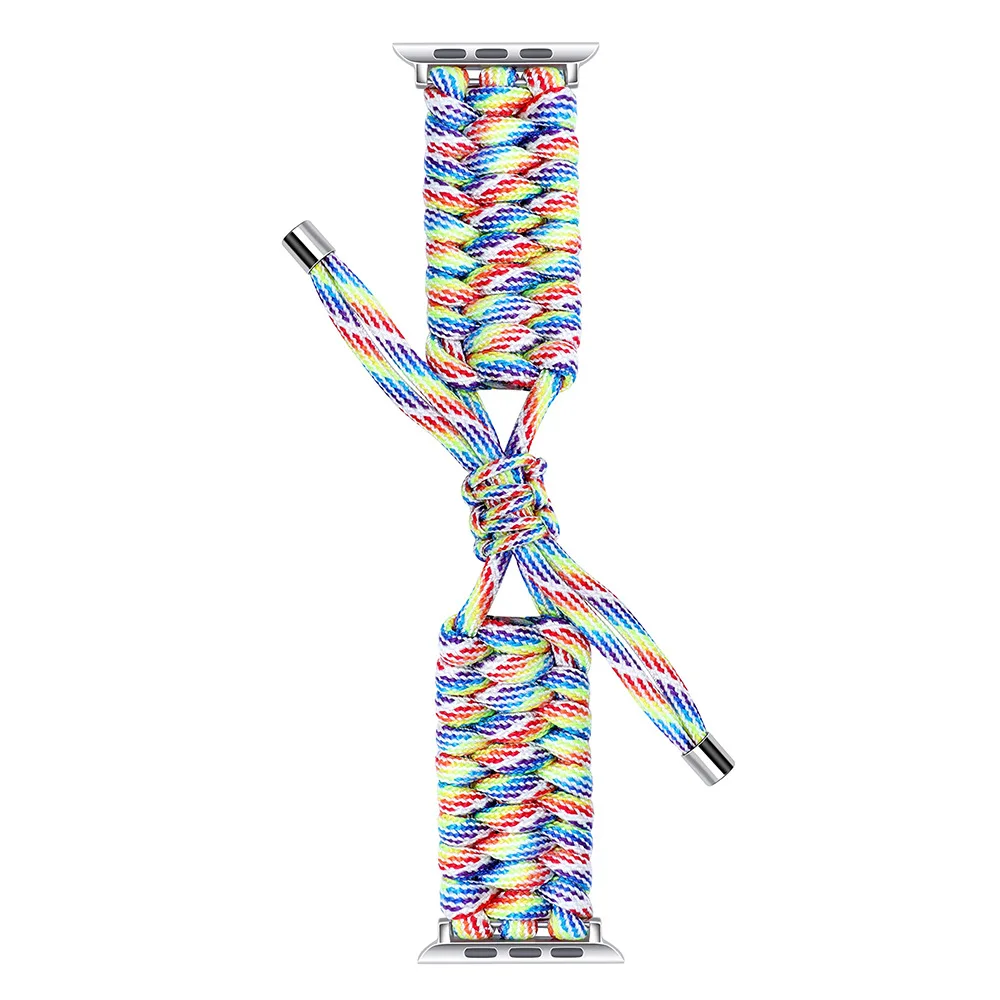 حزام منسوج من النايلون لساعة Apple Watch IWatch S10 الرياضية