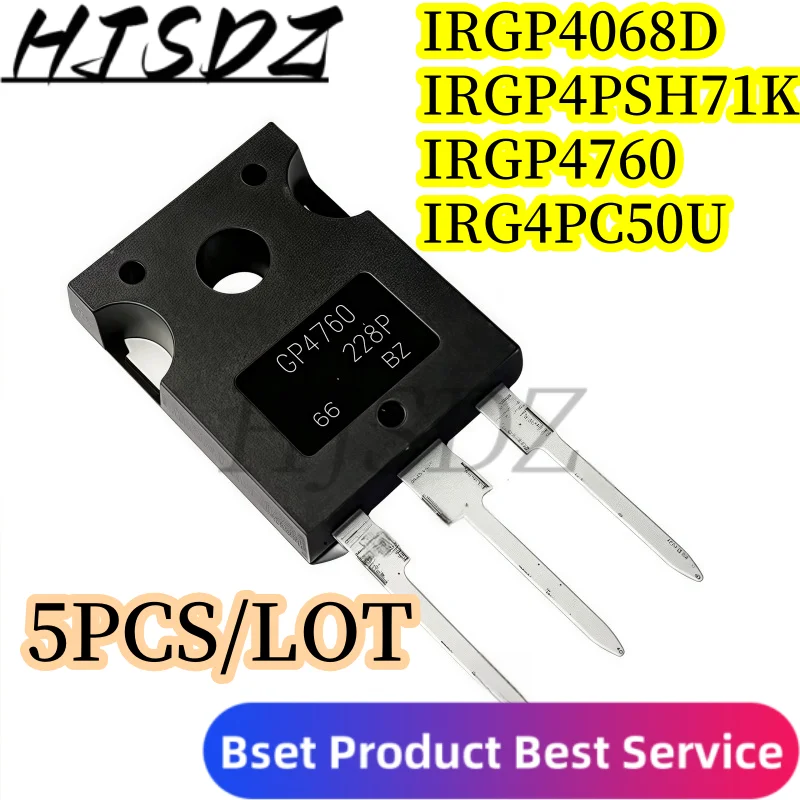 (5 peças) IRGP4068D GP4068D IRG4PC50U G4PC50U IRG4PSH71K G4PSH71K TO-247 IRGP4760 GP4760 650V 48A TO-247