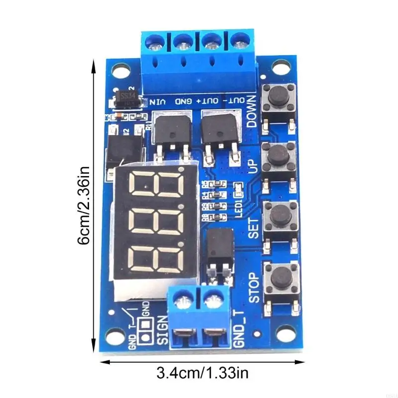 트리거 사이클 지연 타이머 스위칭 DCMotor LED 용 이중 MOS 제어 보드